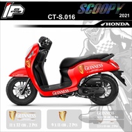Sticker CUTTING SCOOPY (GUINNESS) - Sticker CUTTING Variasi List HONDA SCOOPY (GUINNESS) CT-S.016 De