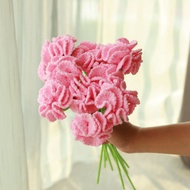 1/3/6/10pcs Handmade Crocheted Carnation Flowers, Artificial Flowers, Knitted Flowers, Suitable As G