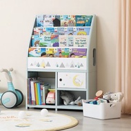Yeya也雅 萌想樂園兒童玩具繪本分類收納櫃(1大格+2小格1門1凳)