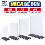 MICA MENU SHELF WITH BLACK BASE SIZES A4, A5, A6 A4 File Holder