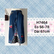 H7464 74 Japanese jean skirt with cute patterns Japan skirt cute y2k mori secondhand