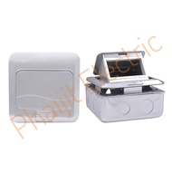 เต้ารับฝังพื้นอลูมิเนียม (ใช้กับรุ่น PANASONIC) HACO รุ่น HACO-HPU-1AM/* สีอลูมิเนียม Aluminium Allo