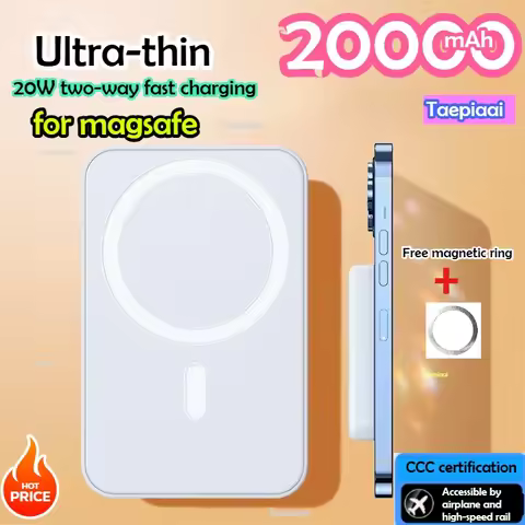 Taepiaai PD20W Power Bank Magnetic 20000mAh Portable Wireless Fast Charging PowerBank for Magsafe Fo