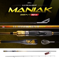 UL Maniak Gen 2 Spinning Solid Carbon Fishing Rod 3-7Lb Lure Weight 1-10G Drag 5KG Size 602/662/702