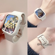 Soft Silicone Strap With Case For Smart watch Series S10 10 9 8 7 6 5 4 3 SE Ultra/Ultra 2 i-Watch 4