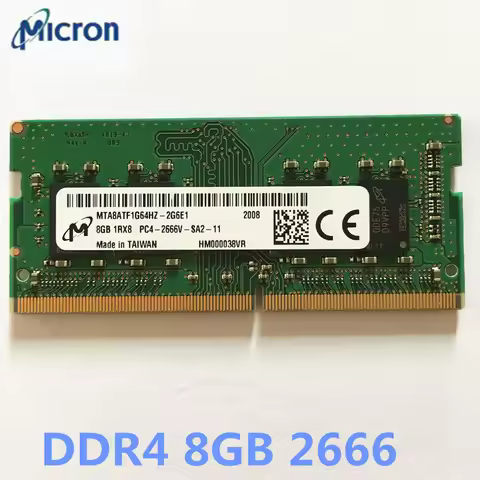 Micron DDR4 8GB 2666MHz RAMS Memoria DDR4 8GB 1RX8 PC4-2666V-SA2-11 DDR4 Laptop memory rams
