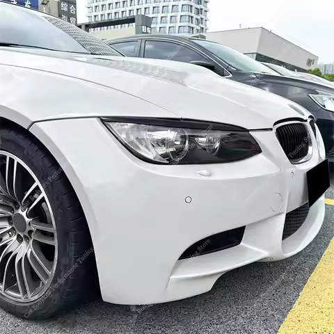 For BMW E90 E92 E93 2Pcs ABS Gloss Headlight Evil Eyebrows Eyelids 3 Series E9X M3 M3 CS M3 CRT GTS 