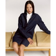 AIMER-Denim Shirt Dress Jeans