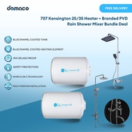 707 Kensington 25/35 Storage Heater + Branded PVD Rain Shower Mixer Bundle Deal
