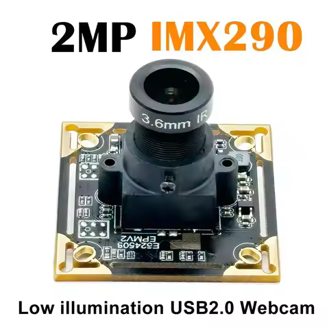 2 Megapixel HD 1080P 1920*1080 USB Camera Module IMX290 0.001Lux Starlight Low illumination USB2.0 W