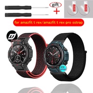 amazfit t rex pro strap nylon loop soft band amazfit t rex smartwatch bracelet belt with amazfit t rex protector film