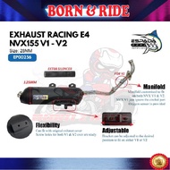 BORN & RIDE Exhaust Pipe Espada YAMAHA NVX155 V1 V2 28mm 32mm Ekzos paip Aerox E4  Free Silencer