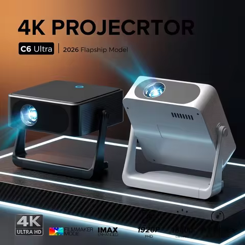 Fintex C6 Ultra Projector 4K FullHD 18000Lumen 1080P HDR10 Proyector 800 ANSI AndroidTV9.0 ASA3.0 Au