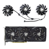 3 FAN 4PIN T128010SU 75MM RX590 New GPU Fan for XFX RX590 GME 8G External Graphics Card Replacement 