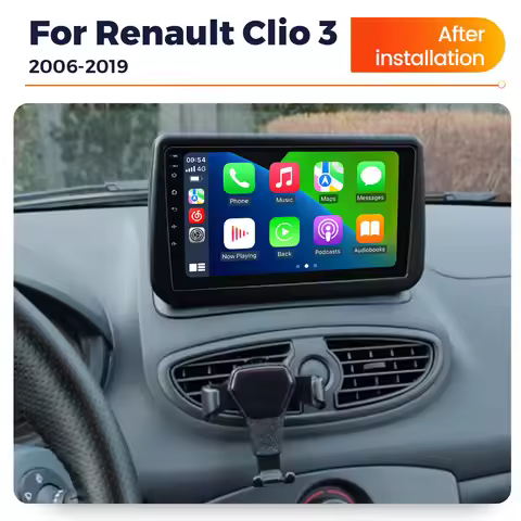 2025 Android 14 OS IPS 4-Core Car Radio For Renault Clio 3 2006 - 2019 Wireless Carplay Auto Stereo 