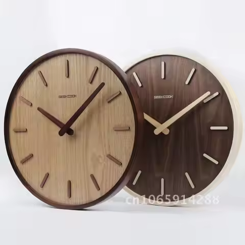 Quefwood Norwegian Forest Three-Dimensional Wall Clock Quartz Movement Battery Powered Round Shape W