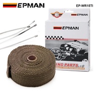 Titanium Turbo Manifold Heat Exhaust Thermal Wrap Tape & Stainless Ties 2"x10meter For VW Golf GTI M