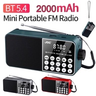 🍒 JOC H6128BT Mini Portable Wireless Bluetooth 5.4 Digital Speaker Radio Flashlight FM MP3 USB TF Ca