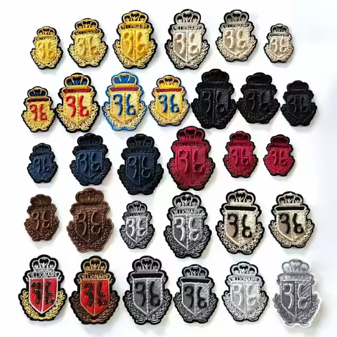 embroidery 3D letter badge,metal patch appliques fashion cool sew on patches badges for clothing WF2