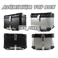 Motorcycle Aluminium Top Box Kotak Motosikal Aluminium 45L 55L 65L