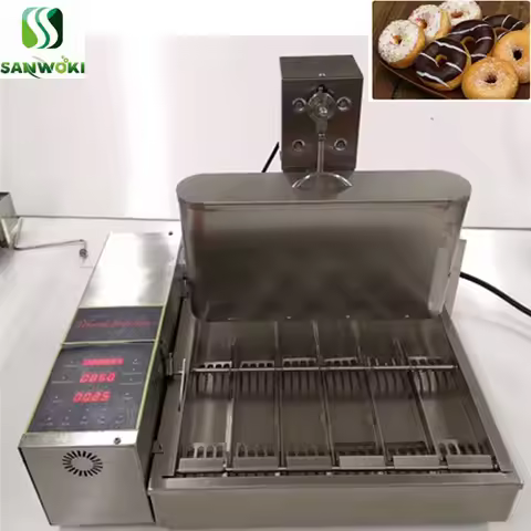 Digital 6 rows mini doghtnut frying machine automatic donut forming machine sonut making machine ele