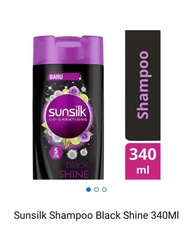 Sunsilk hitam 340ml / Shampo sunsilk hitam Berkilau / 340 ml Shampo Sunsilk / Shampo Sunsilk kuning