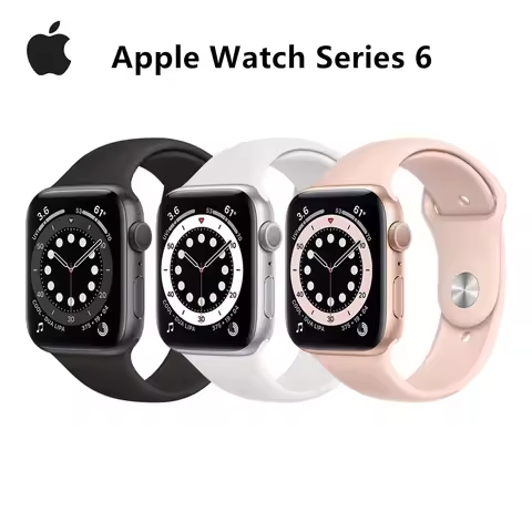 100% Original Apple Watch Series 6 40mm 44mm GPS Apple Watch S6 Aluminum Case with Sport Band iOS Sm