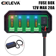Ekleva 12V 20A Không Thấm Nước Cầu Chì Relay Bộ hộp Với đèn báo LED Và 5A 3A 2A Cầu Chì Chuyên Nghiệ