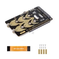 Raspberry Pi 5 PCIe To 2CH M.2 NVMe SSD Adapter Board HAT (B) Pi5-PCIe-2280-2242-2230สำหรับ PI5