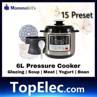 Mammakits MPC-200 Pressure Cooker 6L Non Stick Inner Pot Smart Electric 15 function Cooker Electronic Pot Topelec