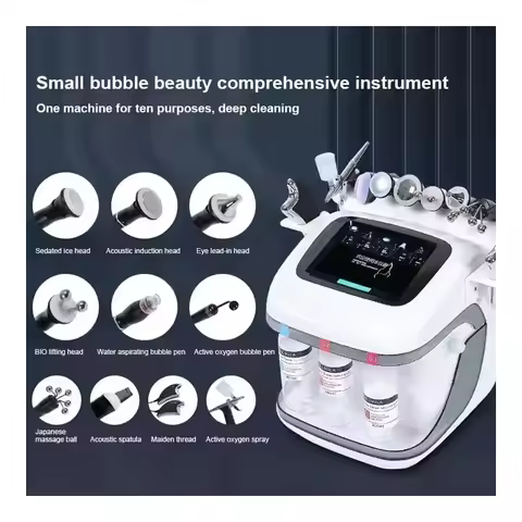 New Arrival! 10 In 1 H2o2 Aqua Peeling Lift Skin Bubble Moisturizer Oxygen Hydrofacial Machine, Skin