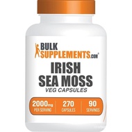 BulkSupplements.com Irish Sea Moss Capsules - Sea Moss Supplement, Irish Sea Moss - Gluten Free, 3 C