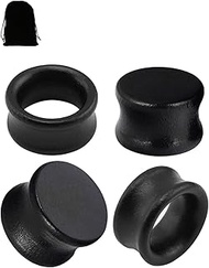 2 Pairs Wooden Flesh Tunnel Plugs Set Ear Piercing Jewellery Ear Extension Black 14 mm, 14.1 * 9.6cm