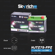 SKYRICH แบตเตอรี่ LITHIUM ION รุ่น HJTZ7S-FPZ ใช้สำหรับรถมอเตอร์ไซค์ YAMAHA รุ่น YZF-R3 / MT-03 / XMAX300 / Rebel500 [ ใช้แทนเบอร์ GTZ8V / YTZ8V ]