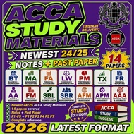 [INSTANT DELIVERY] ACCA Complete Study Notes & Past Papers 2026 | All 14 Papers PDF F1 F2 F3 F4 F5 F