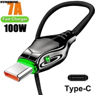 SUNSHINE USB Type A To Type C Cable, 2M/ 7A Type C Fast Charger Cable, Durable Braided Snakehead Zin
