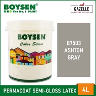 Boysen Permacoat Semi-Gloss Latex Ashton Gray B7503 Acrylic Latex Paint - 1L / 4L QsNd