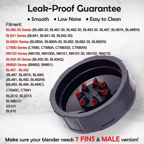 24Oz Cups with To-Go Lids, 7 Fins Extractor Blade, for Nutri Ninja Auto IQ BN801 SS101 BL480-30 BL64