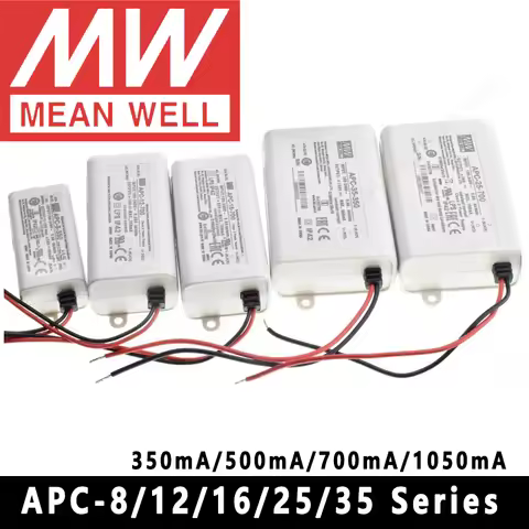 Mean Well APC-8/12/16/25/35-250/350/500/700/1050mA Meanwell Indoor LED lighting SMPS LED Constant Cu