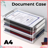 Office Storage Box Organizer Transparent A4 Paper Document Holder Organizer Box Stationery Document 