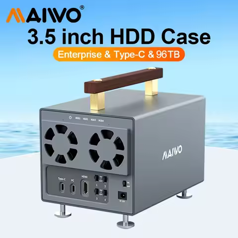 MAIWO 4 Bay Hard Drive Docking Station SATA To Type-C 10Gbps External HDD Docking for 3.5 Inch HDD/S