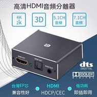 hdmi切換器 hdmi音頻分離器 音頻分離 HDMI音頻分離ARC轉換器CEC盒子4K3D轉5.1光纖解碼PS