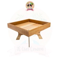 Dulang Hantaran Perkahwinan Berkaki Wooden Tray Wedding Artificial Dulang Rotan Bunga Hantaran