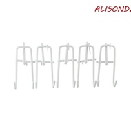 ALISONDZ 10Pcs Mesh Panel Hangers, Metal Wear-resistant Net Panel Hooks, Home Decorative Removable U