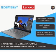 [AMD] Lenovo ThinkPad T14 Gen 3 (R7-6850U/14" 3.8K Touch)