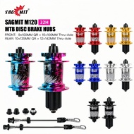 SAGMIT MTB Hub 32H 120 Clicks 6 Pawls Disc Brake Hub Super Loud Sealed Bearing Ultra Light 490g 8-12