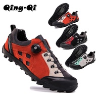 QingQi-TB199 Mens MTB Shoes Breathable Cycling Shoes with SPD Cleats Wearable MTB Gravel Road BikeSneakers Tenis Masculino 39-50