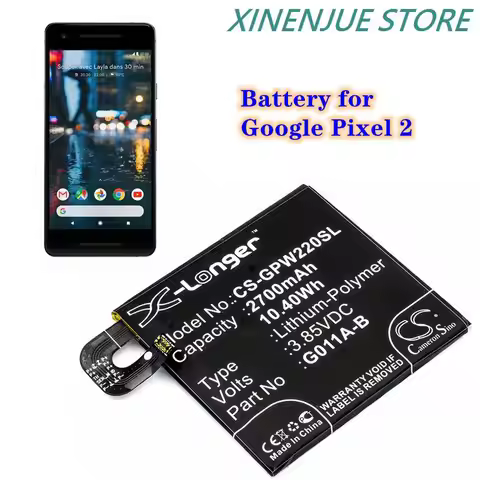 CS Battery 3.85V/2700mAh G011A-B for Google Pixel 2