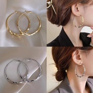 925 Silver Needle Large Hoop Earrings Earrings Female Hoop Earrings