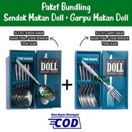 Sendok dan Garpu Makan - Sendok Garpu DOLL - Sendok Garpu Makan Tebal